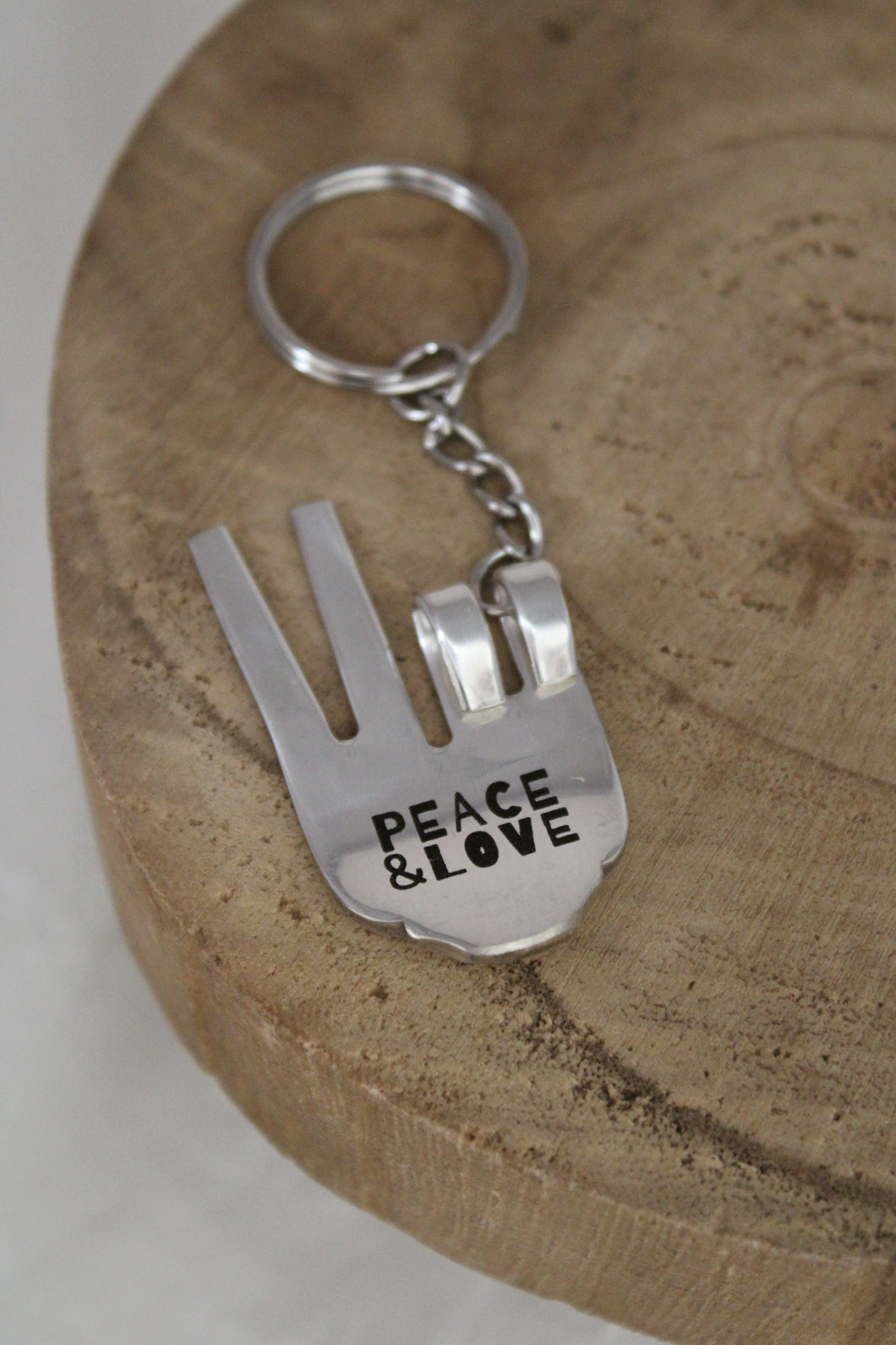 Peace & Love Keychain