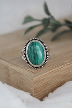 Load image into Gallery viewer, Size 9 Malachite Ring
