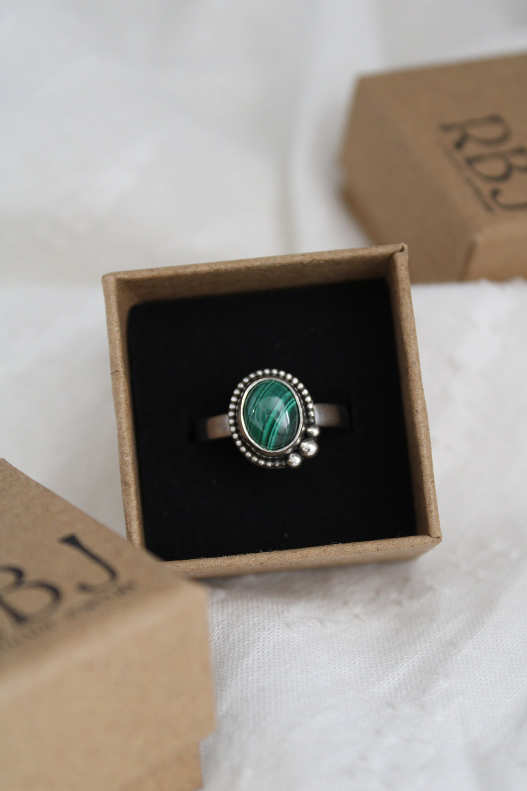 Size 8.5 Malachite Ring