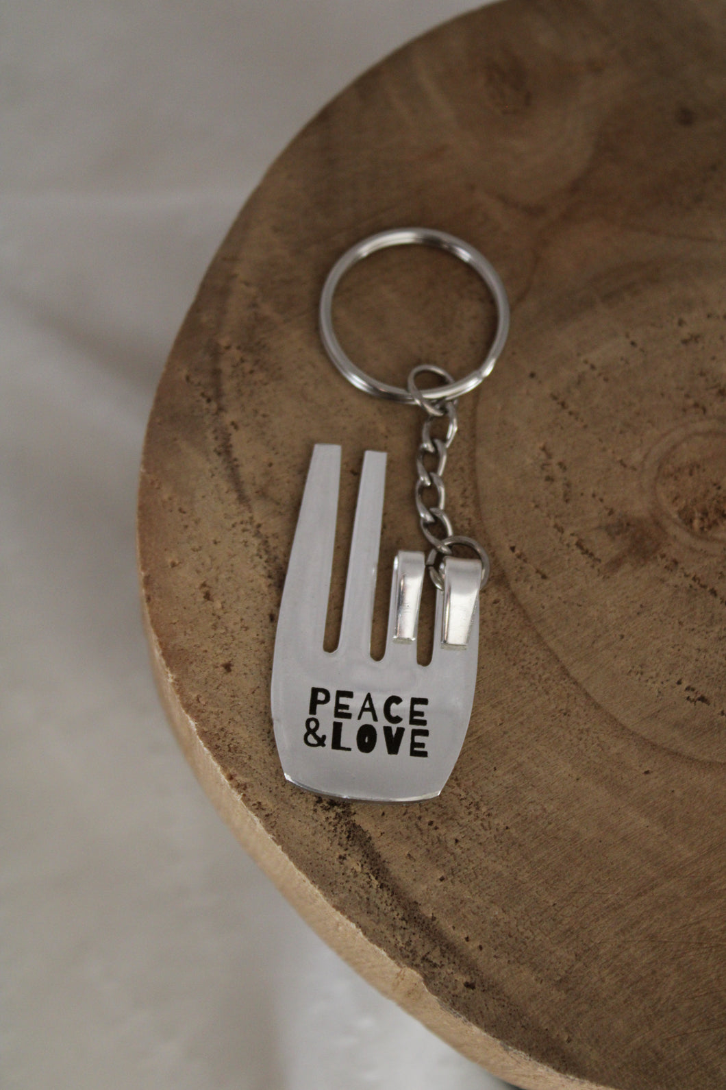 Peace & Love Keychain