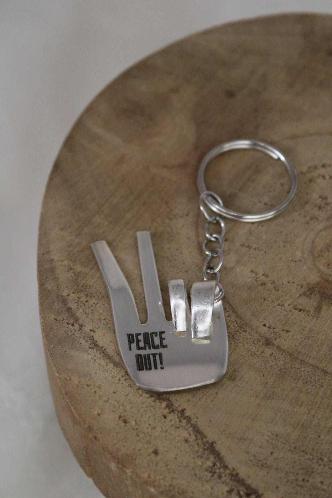Peace Out Keychain