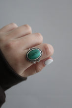 Load image into Gallery viewer, Size 9 Malachite Ring
