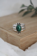 Load image into Gallery viewer, Size 5 Malachite Stacker Rings (3 pieces)

