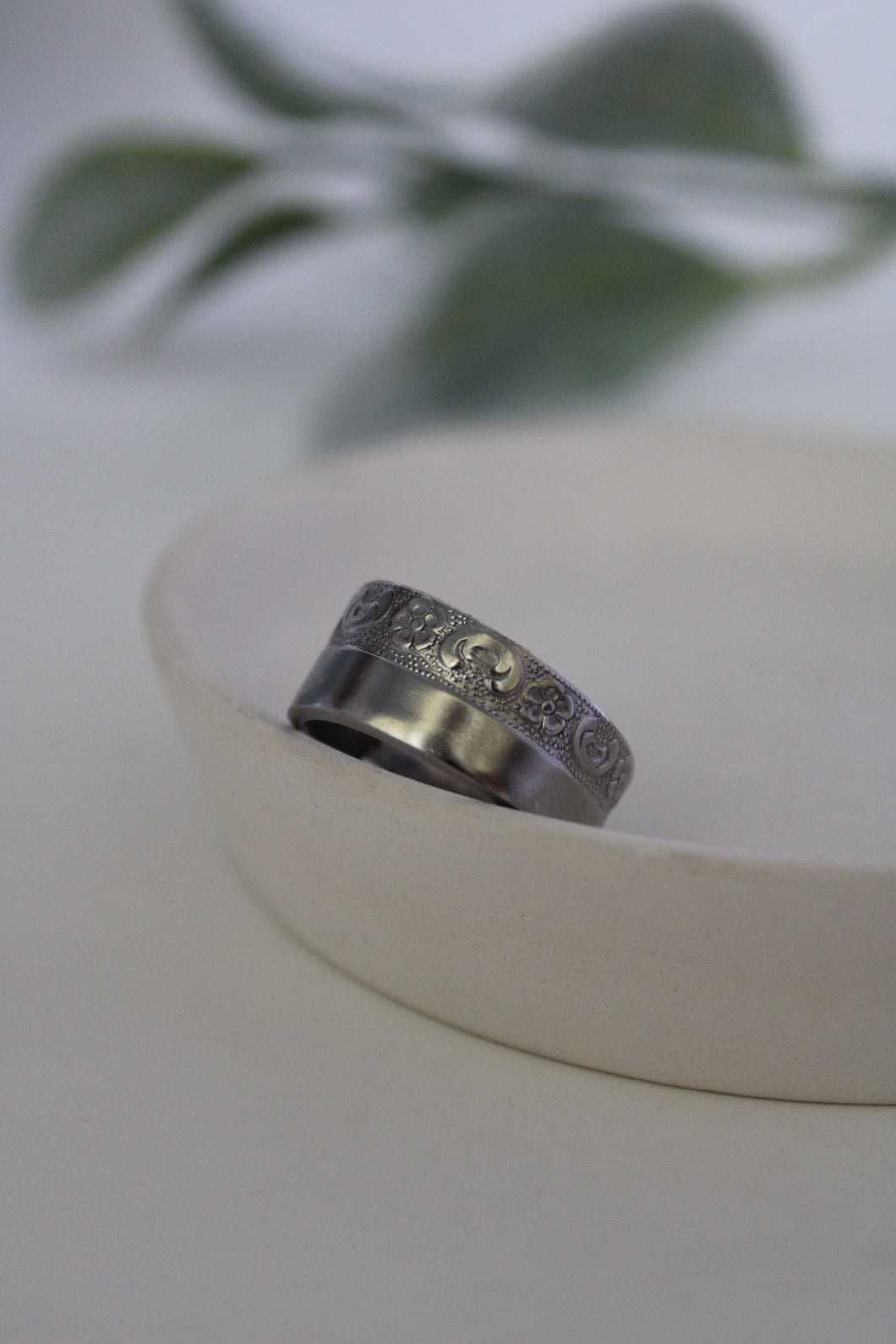 Spoon Ring | Floral Motif | Any Size