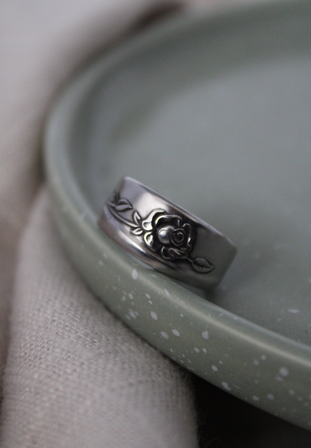 Lasting Rose Spoon Ring | Stainless Steel
