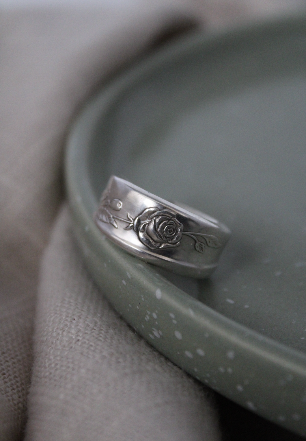 Morning Rose Spoon Ring | Silverplate