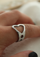 Load image into Gallery viewer, Spoon Ring | Open Heart | Stainless Steel
